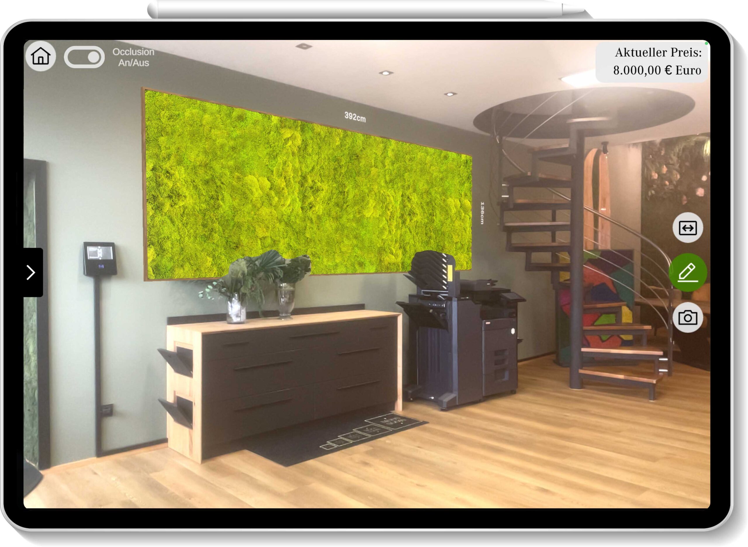 Moos Moos Vision Screenshot 3D Virtuell Mooswand