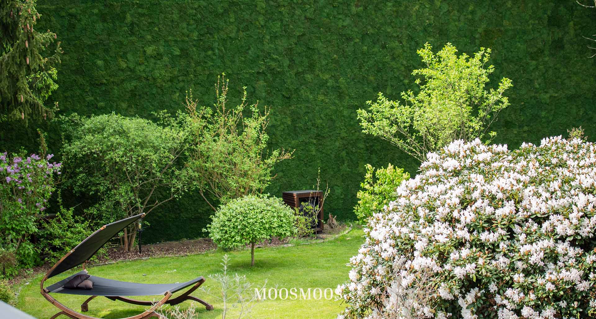 MOOSMOOS Greenovation, Fassadenbegrünung ohne Pflege für Außen. Biphilic Harmony. Die Mooswand für den Außenbereich in Wehrsdorf